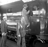 Pressvisning, SJ Dm3. Generaldirektör Erik Upmark