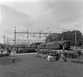 Filminspelning, Göteborg-Stockholm, 11-13 juli. Specialvagn av tyskt ursprung