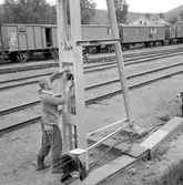 El-arbete, Borås-Gnosjö. SJ Eld 962