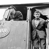 Sprängning vid Galtåsen. SJ B5 888