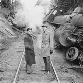 Sprängning vid Galtåsen. SJ B5 888