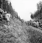 Sprängning vid Galtåsen. SJ B5 888