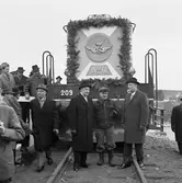 Invigning Morjärv-Kalix. SJ T43 209. Generaldirektör Erik Upmark