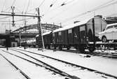 Stockholm Centralstation, vinterbild. Kungsgatsbron i bakgrunden.