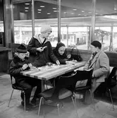 Filminspelning, Viller-Valle. Fotot är taget i cafeterian (Cafe' Norr) i norra delen av vänthallen.