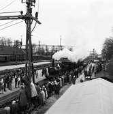 Historiska tågets resa från Stockholm till Göteborg för invigningen av Tåg 62. SJ B 3 