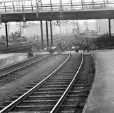 Stockholm Central, södra delen mot Norra Järnvägsbron över Riddarfjärden mot Riddarholmen.