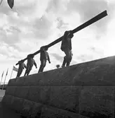 Invigning av rallarmonument vid Kiruna Centralstation