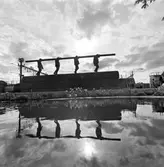 Invigning av rallarmonument vid Kiruna Centralstation