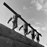 Invigning av rallarmonument vid Kiruna Centralstation