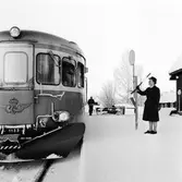 Inlandsbanan. SJ  YB08 1133. Kvinnlig tågklarerare