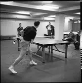 Motionshallen i Stockholm Central. Fransk idrottsklubb gästar JGTK för bordtennistävling