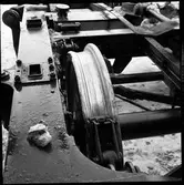 Deformerade hjul vagnboggi detalj