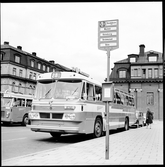 Statens Järnvägar Sj snabbuss. Parkeringen/bussangörningen Klarabergsviadukten staxt norr om Stockholm Central.