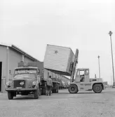 Container hantering i Göteborgs hamn.