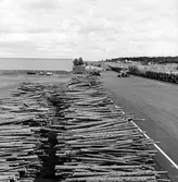 Lossning av massaved. SCA, Töva-terminalen