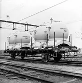 Statens Järnvägar, SJ Lbms. (fd Lbs). (fd Oubhl). Vagn med Dt-behållare, klotformad