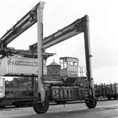 Göteborg Norra, containerterminal. Skansen lejonet skymtar i bakgrunden