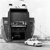 Göteborg Norra, containerterminal. M/S Atlantic Star, byggd 1967 av Ateliers & Chantiers de Dunkerque & Bordeaux, Gironde, Frankrike och levererades till Holland America Lijn, Rotterdam, Holland. Trafikerade Nordatlanten