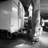 Huvudverkstad  vid Fjällbo. Sprutmålning av vagn