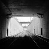 Statens Järnvägar, SJ Centralstationen bangårdsombyggn.
Tunnel mot Norra Bantorget. Bron i bild är Barnhusbron.