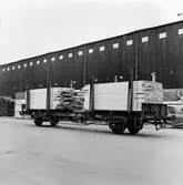 Statens Järnvägar, SJ Kbps. Trä- och massavedslastade vagnar Gävle-Korsnäs-Marma, Skutskär.