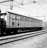 Godsvagn på bangård.