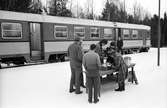 Statens Järnvägar, SJ Italiensk motorvagn. Provas på Inlandsbanan. Östersund - Sveg.Högupplöst bild finns.