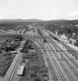 Bangården vid Ånge station.