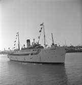 Ångfartyget S/S Örnen i Malmö hamn. Gick mellan Malmö-Köpenhamn mellan 1951-1959.