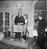 Reklamevenemang för Nils Holgersson turen som Statens Järnvägar anordnade.