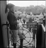 Alf Larsson som Nils Holgersson för Statens Järnvägar, SJ.