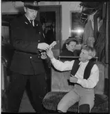 Alf Larsson som Nils Holgersson för Statens Järnvägar, SJ.