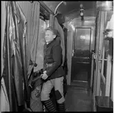 Alf Larsson som Nils Holgersson för Statens Järnvägar, SJ.