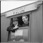 Resande i personvagn på sträckan mellan Göteborg C och Falun. Kupén var reserverad för barn under 2 år med vårdare.