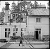 Rivning av Kramfors gamla stationshus.