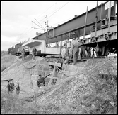 Överbyggnaden bytes på viadukten i Rödsta, på sträckan mellan Sollefetå och Långsele.