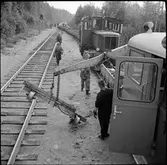 Urspårat rälsspann på Bodsjöns mötesplats, på sträckan mellan Bräcke och Grötingen.