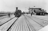 Göteborg-Hallands Järnväg, GHB, GHB lok 1 skrotad 1931, Kungsbacka station.