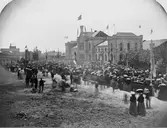 Landskrona & Helsingborgs Järnväg, L&HJ, Helsingborg Central.
Oscar II besök 1890-talet.