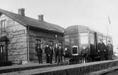 Markaryd Västra station
Skåne - Smålands Järnväg, SSJ motorvagn.