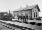 Markaryd Västra station, Skåne - Smålands Järnväg, SSJ lok 9.