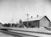 Hyltebruk station. Halmstad - Nässjö Järnväg.  HNJ