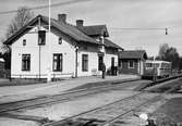 Bratteborg station. Halmstad - Nässjö Järnväg, HNJ motorvagn.