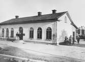 Gatusidan av gamla station byggd 1855, riven 1900