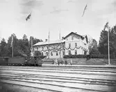 NKJ Lok 6 ”Carlsdahl”. Nora - Karlskoga Järnväg.
Hagfors gammla station