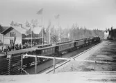 Dala - Hälsinglands Järnväg, DHdJ invigningståg vid Furudal station.