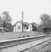 Kombinerad hållplats- och banvaktstuga vid Åäng.