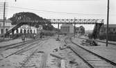 Viadukt och Borås-Ulricehamns Järnvägs lokstall.