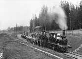 Stockholm - Västerås - Bergslagens Järnväg, SWB lok A2 7 med gruståg